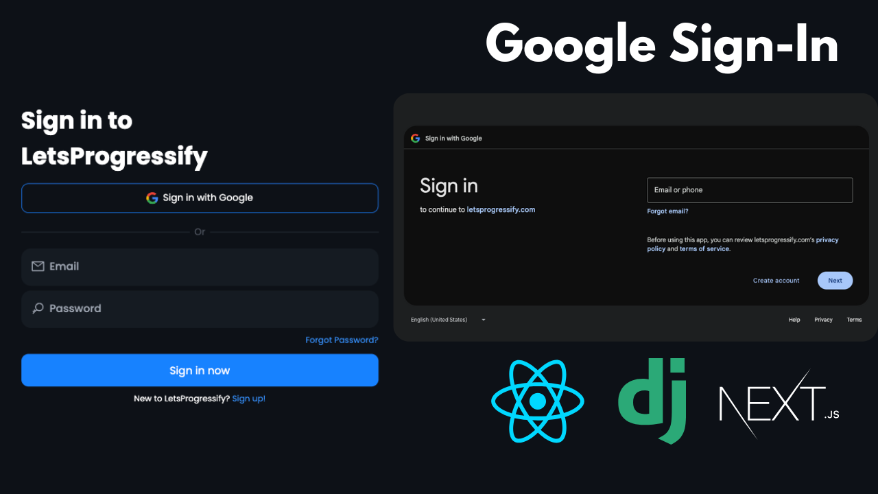 Integrating Google Sign-In with Django and React
